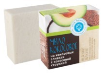 Натуральное мыло на кокосовых сливках НЕЖНЫЙ ПИЛИНГ, 90г