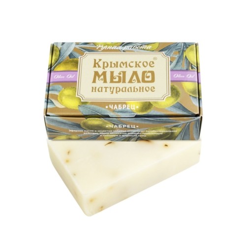 Крымское натуральное мыло на оливковом масле ЧАБРЕЦ, 100г