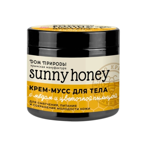Sunny honey Крем-мусс для тела Смягчение Мёд и цветочная пыльца 200гр
